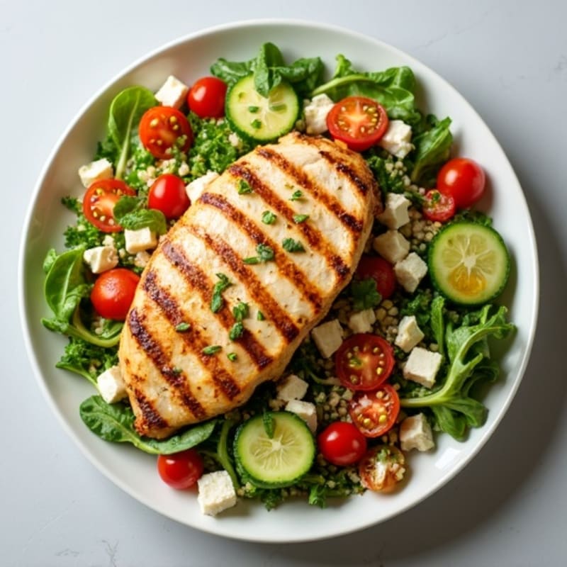 Grilled Chicken and Quinoa Salad with Lemon-Dijon Vinaigrette