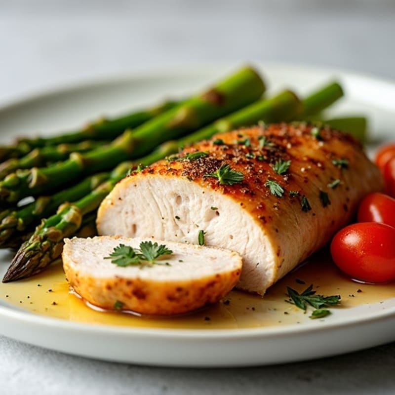 Herb-Roasted Pork Tenderloin with Crispy Asparagus