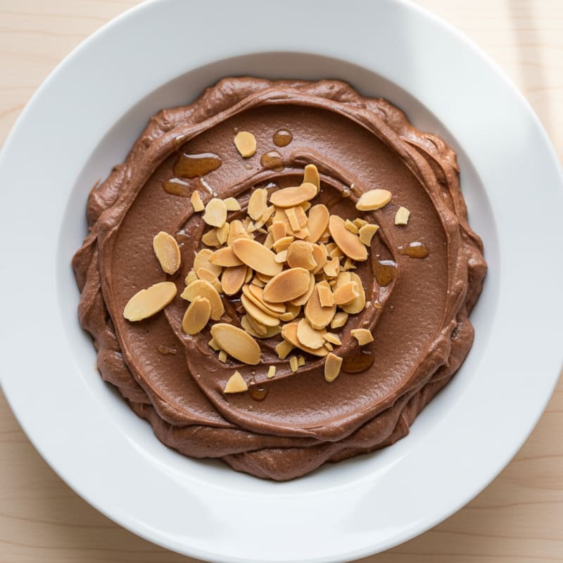 Silky Chocolate Protein Pudding with Almonds