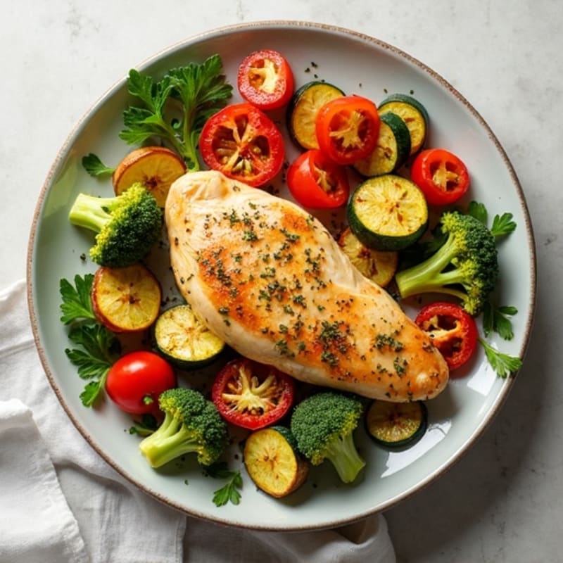Sheet Pan Lemon Herb Chicken and Crispy Roasted Vegetables