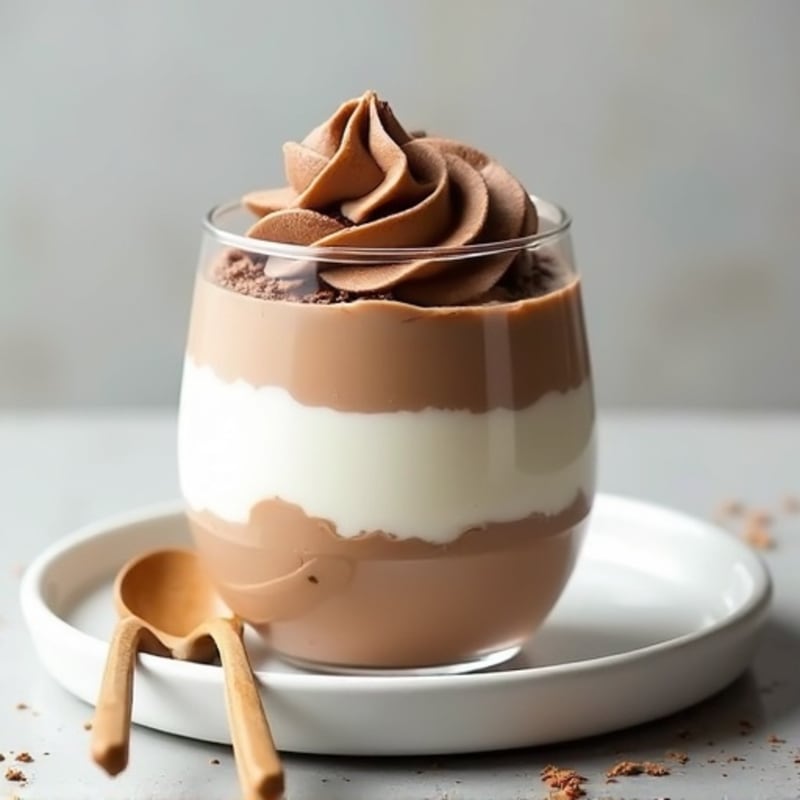 Creamy No-Bake Peanut Butter Chocolate Protein Parfait