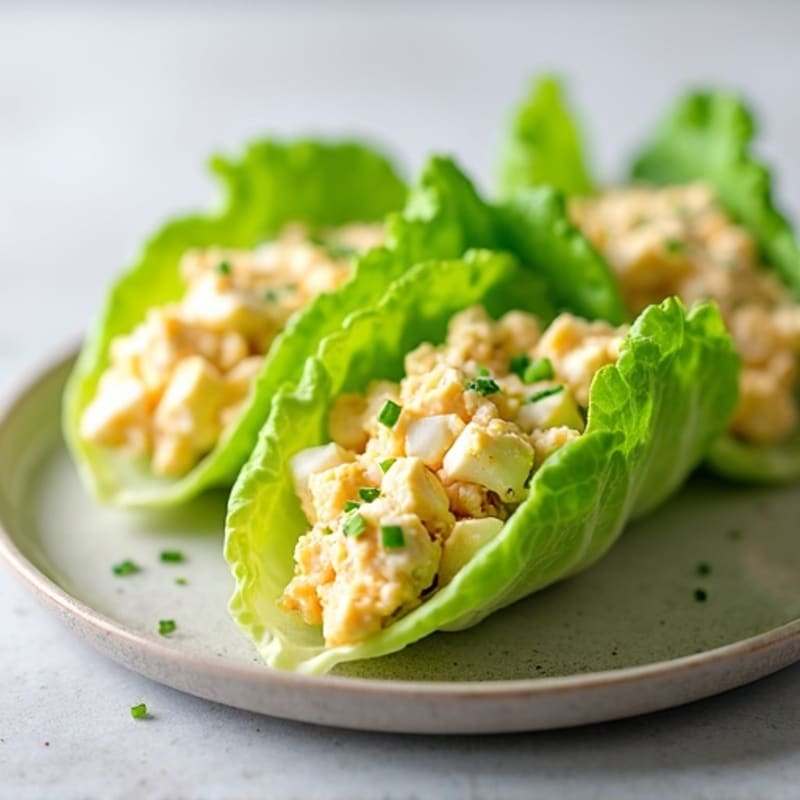 Creamy Egg Salad Lettuce Wraps