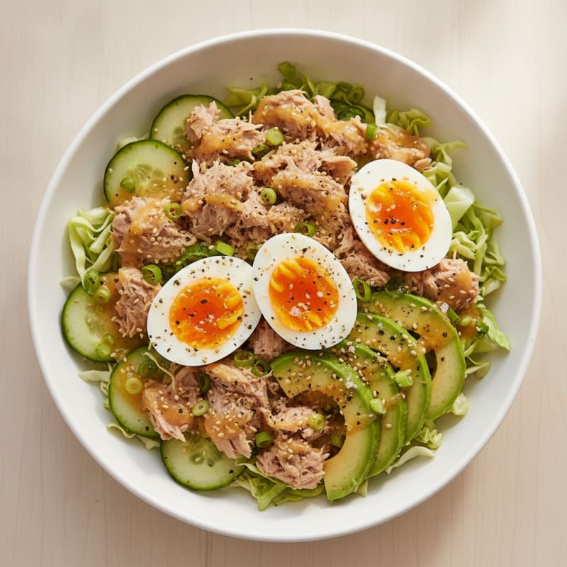 Lemon Tuna and Egg Bowl with Sesame