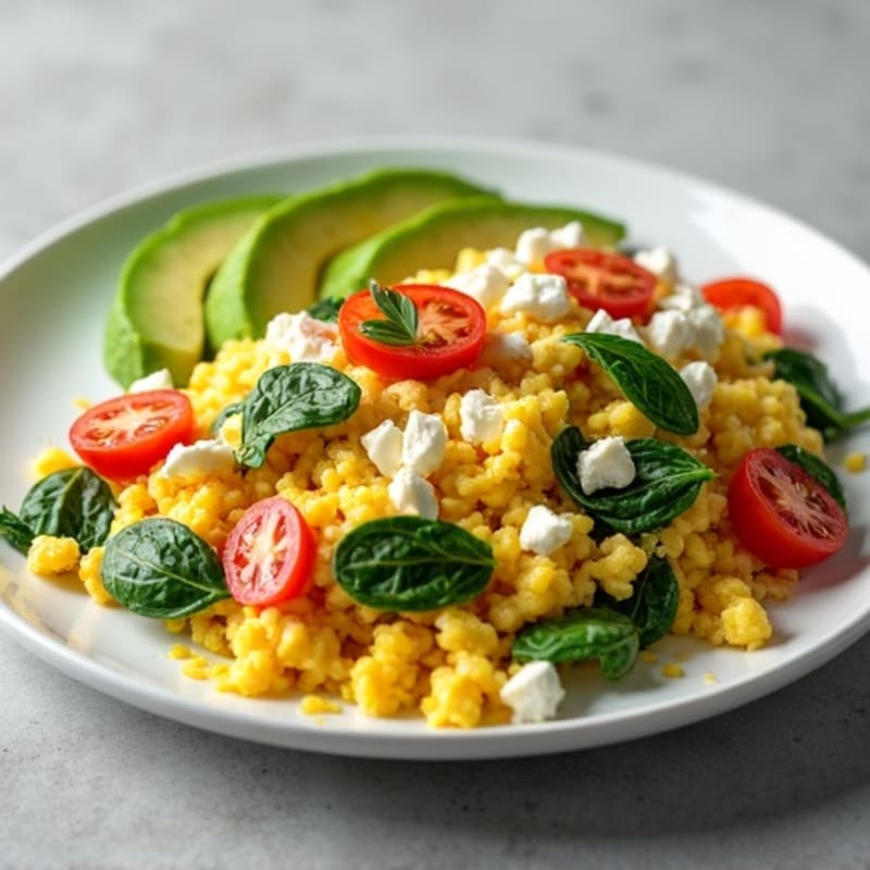 Chicken and Spinach Egg White Scramble