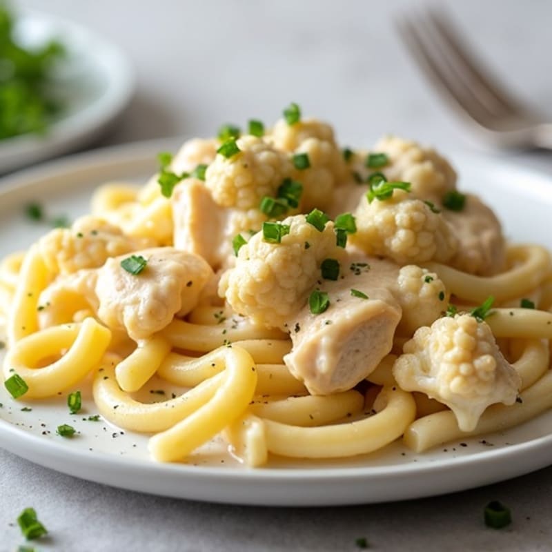 Lightened-Up Creamy Chicken Cauliflower Alfredo