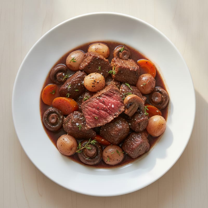 Beef Bourguignon with Pearl Onions