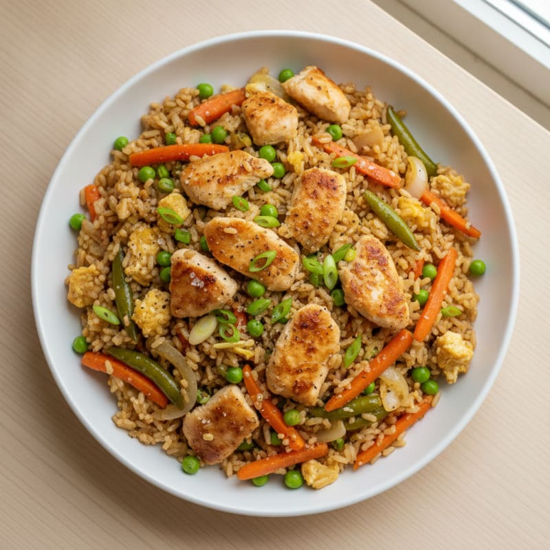 Clean Chicken and Vegetable Fried Rice