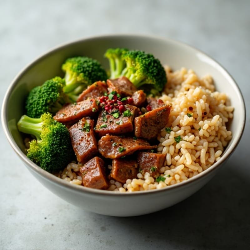 Savory Stir-Fried Beef and Crisp Broccoli Rice Bowl