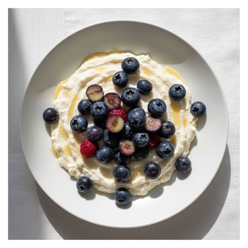 Silky Greek Yogurt Protein Pudding with Berries