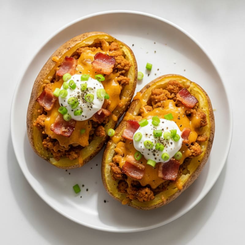 Bacon Cheddar Stuffed Potatoes