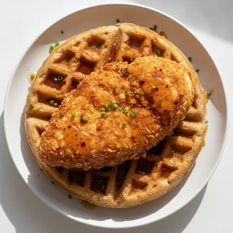 Golden Chicken and Waffles