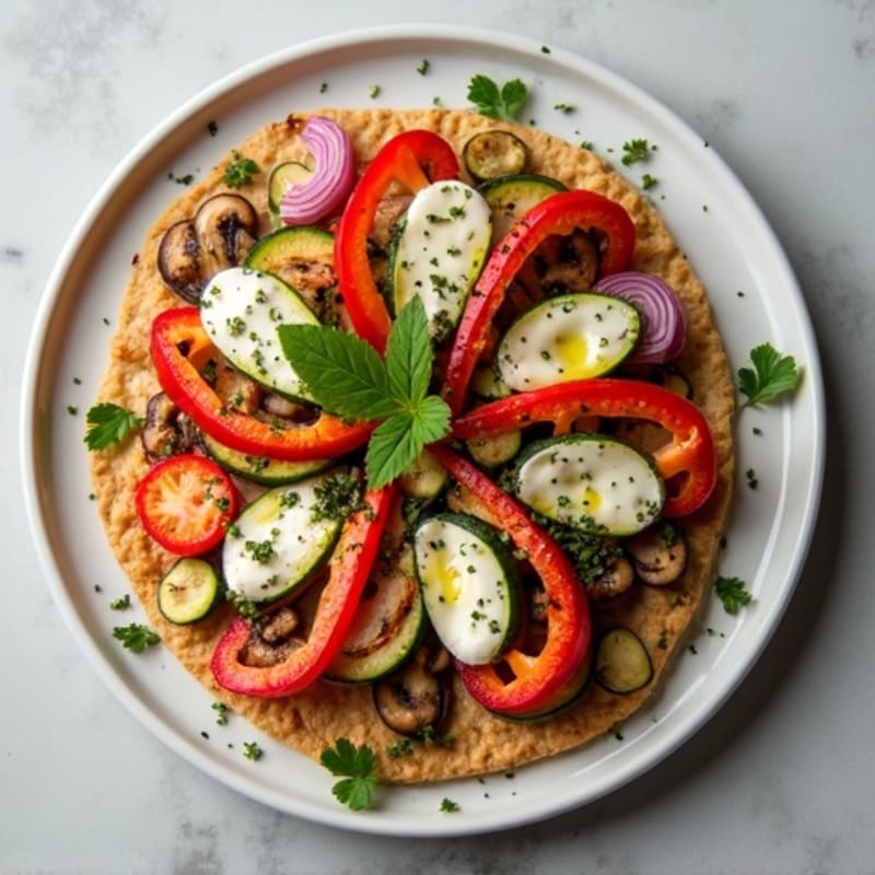 Herb-Roasted Vegetable and Goat Cheese Flatbread