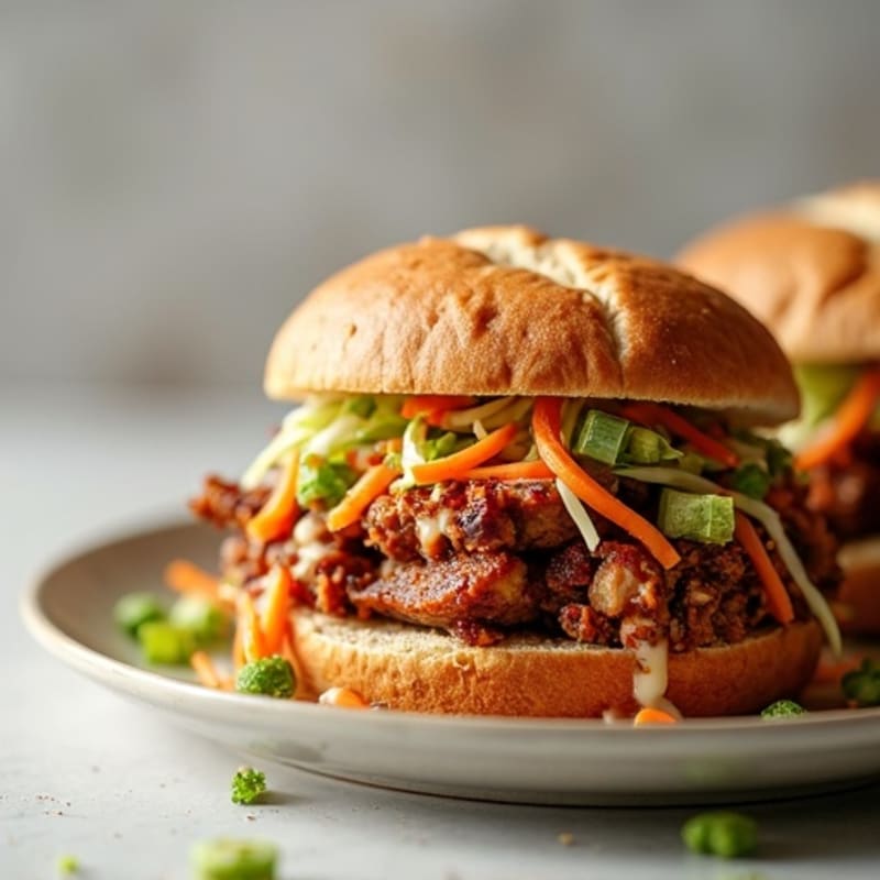 Healthy BBQ Pulled Pork Sandwiches with Creamy Slaw