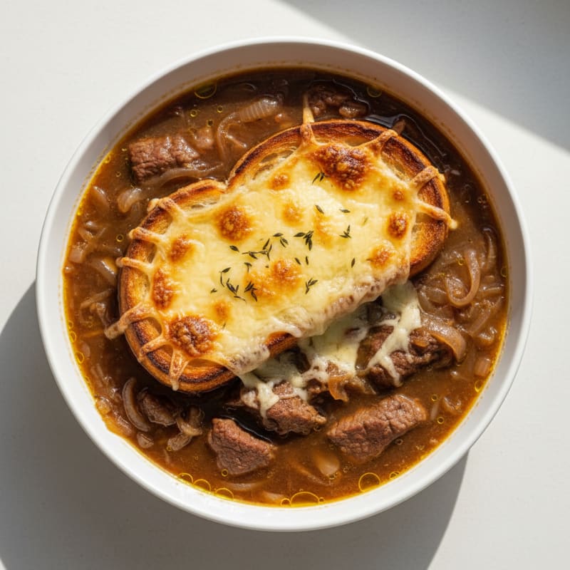 Caramelized Onion and Gruyere Soup