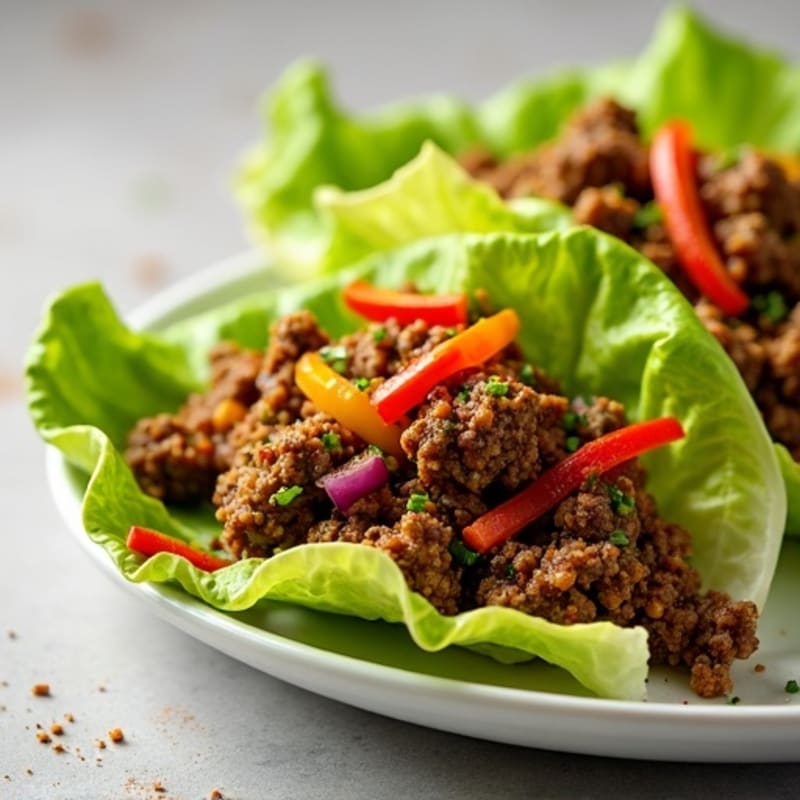Zesty Ground Beef with Crispy Lettuce Wraps