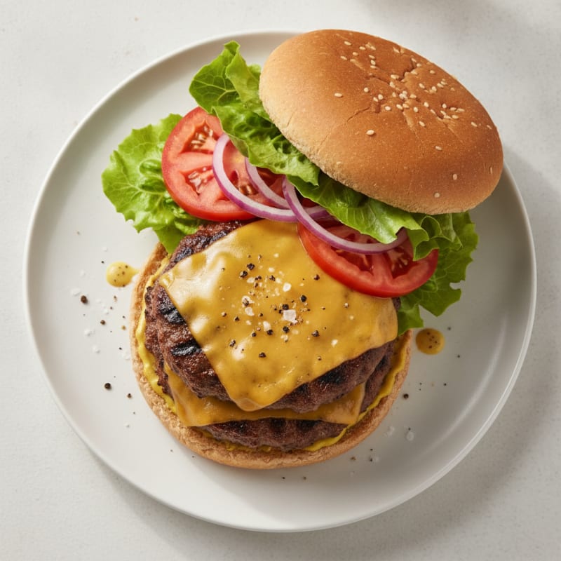 Classic Beef Burger with Cheddar