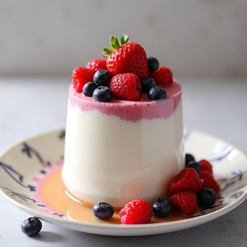 Silky Greek Yogurt Protein Pudding with Berries