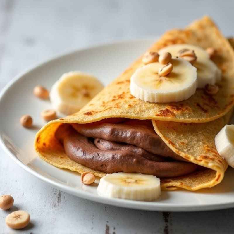 Banana Protein Crepes with Creamy Chocolate Filling