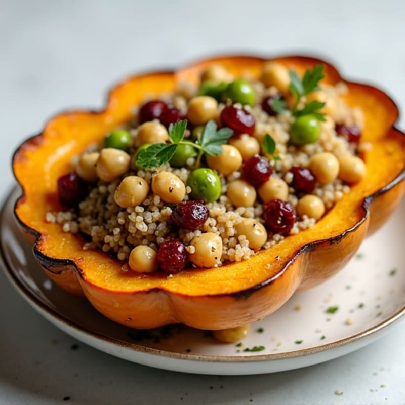 Quinoa-Cranberry Stuffed Acorn Squash