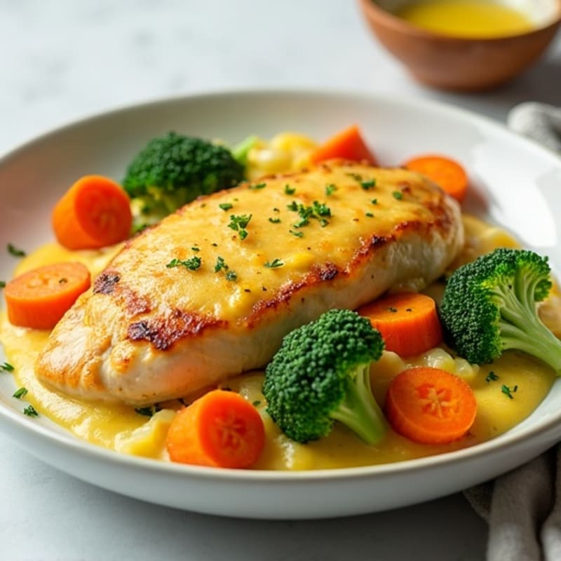 Creamy Golden Chicken and Vegetable Bake