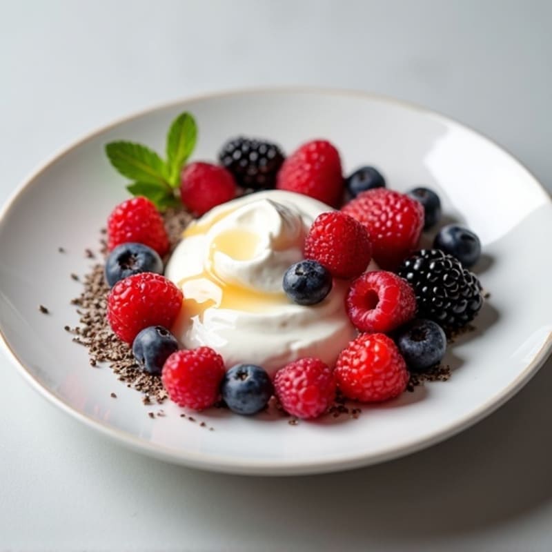 Greek Yogurt with Mixed Berries and Chia Seeds