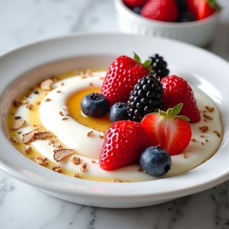 Silky Greek Yogurt Protein Mousse with Fresh Berries