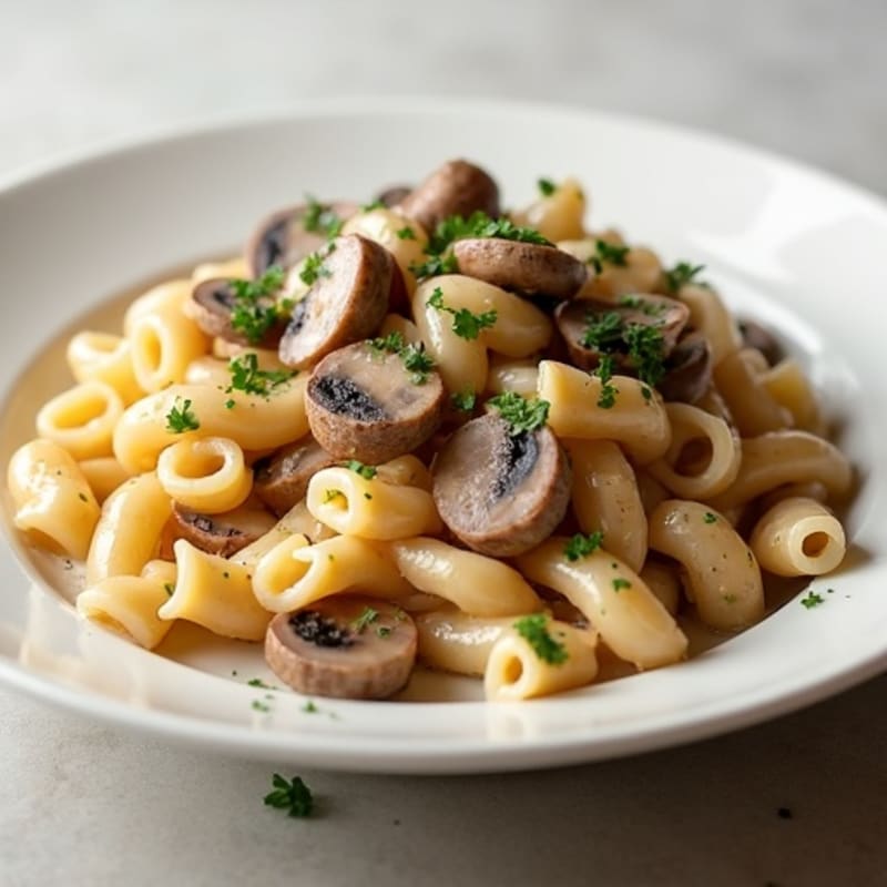 Creamy Truffle Mushroom Whole Wheat Pasta