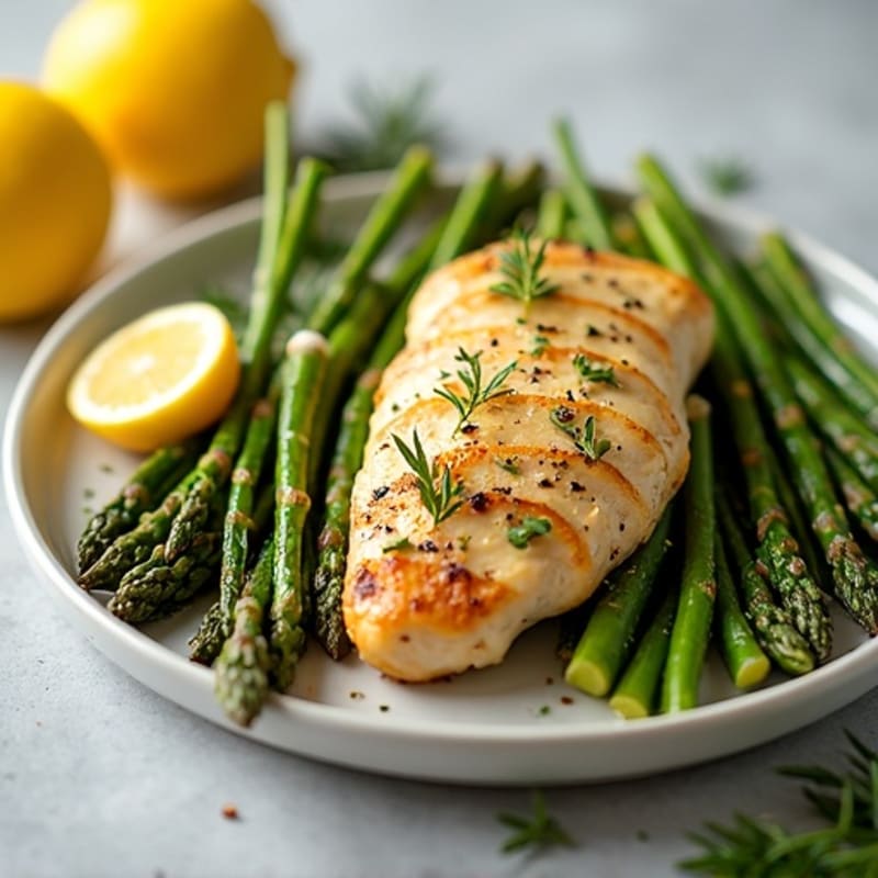 Sheet Pan Lemon Herb Chicken and Roasted Asparagus