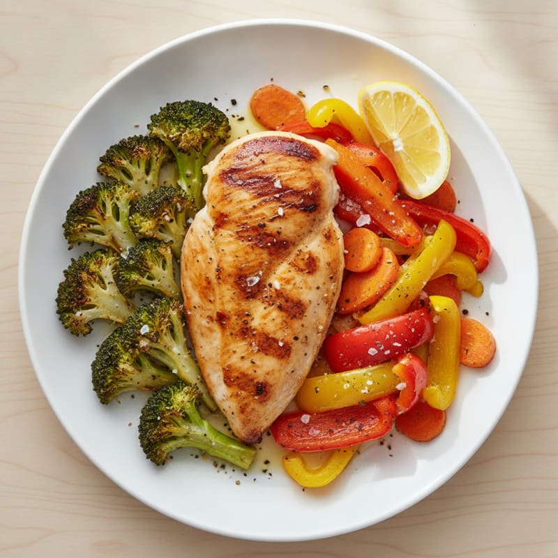 Pan-Seared Chicken with Roasted Vegetables