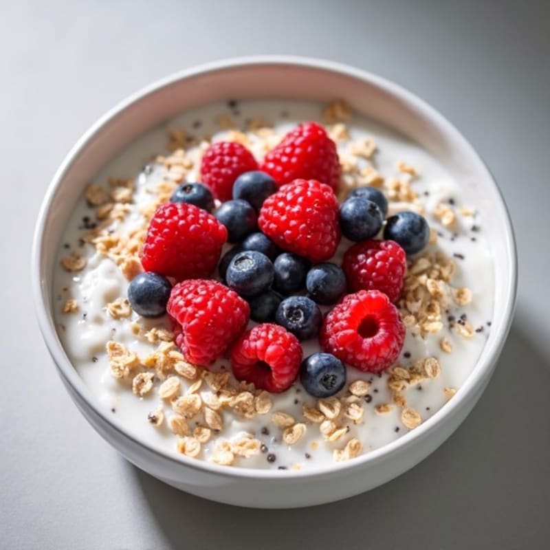 Creamy Berry Protein Overnight Oats