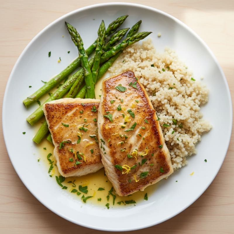 Pan-Seared Barramundi with Lemon-Herb Sauce