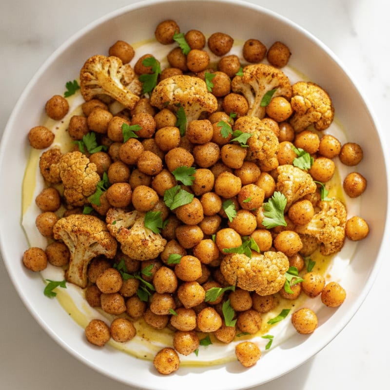 Roasted Vegetable and Chickpea Bowl
