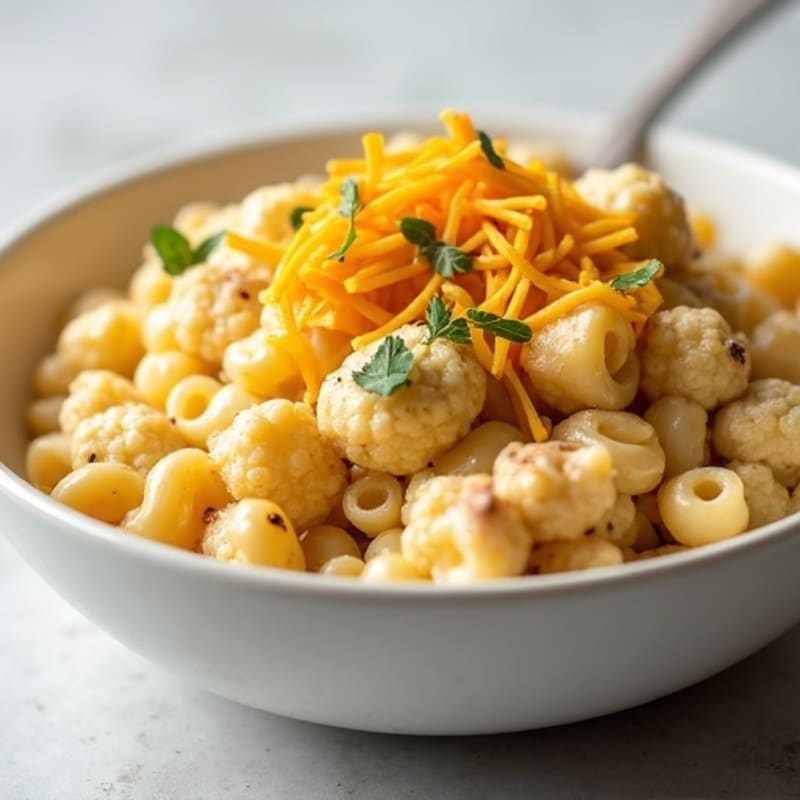 Creamy Chicken and Cauliflower Mac Bake