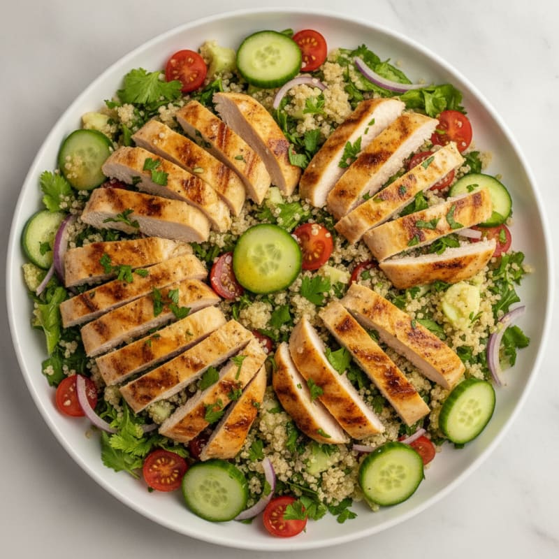 Lemon Herb Chicken and Quinoa Salad