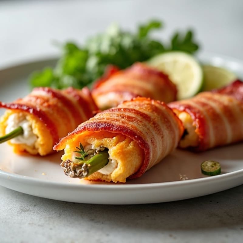 Lean Turkey Jalapeño Poppers with Crispy Turkey Bacon