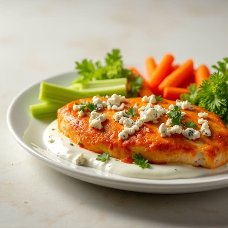 Creamy Buffalo Chicken with Fresh Veggies