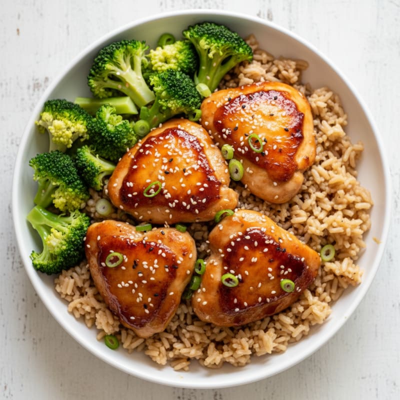 Crispy Teriyaki Glazed Chicken Thighs