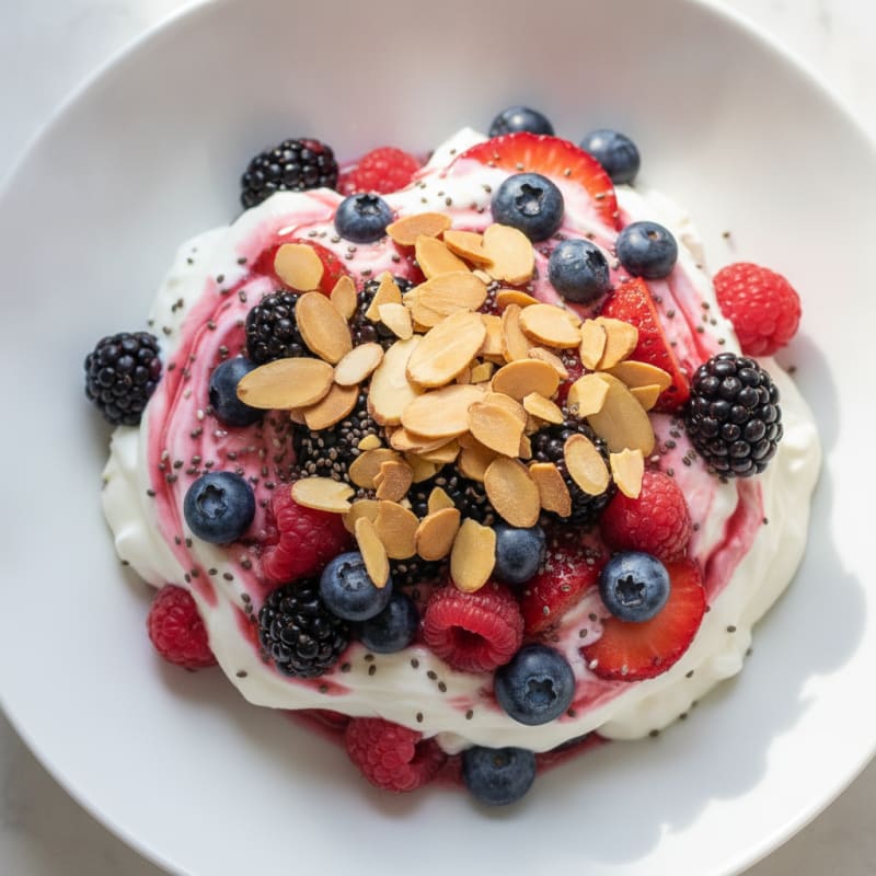 Creamy Greek Yogurt Protein Parfait with Mixed Berries