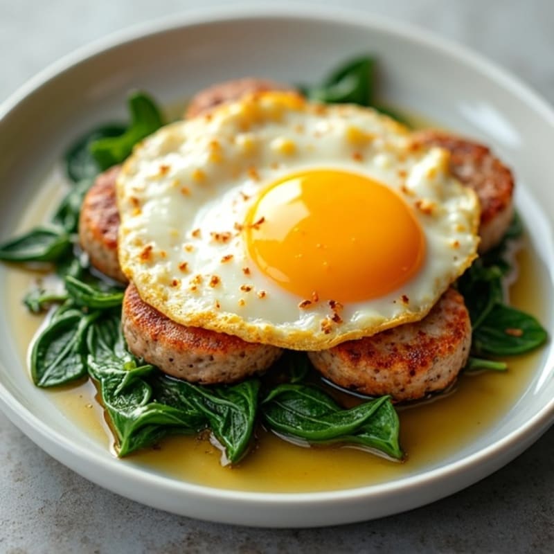 Egg White and Turkey Sausage Scramble with Spinach