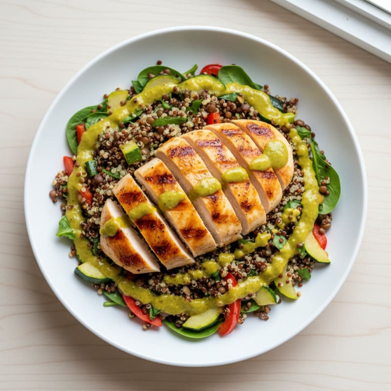 Grilled Chicken and Quinoa Vegetable Bowl
