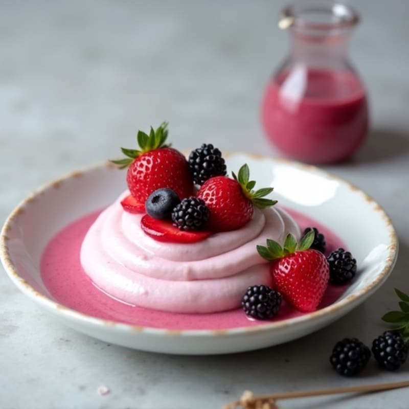 Silky Greek Yogurt Protein Mousse with Mixed Berries