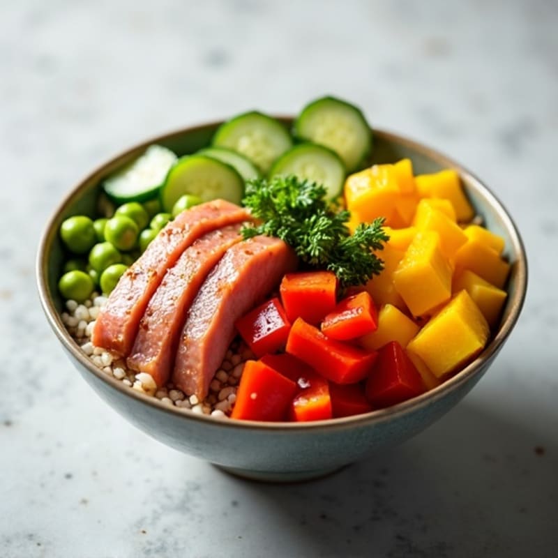 Fresh Ahi Tuna Poke Bowl with Mango
