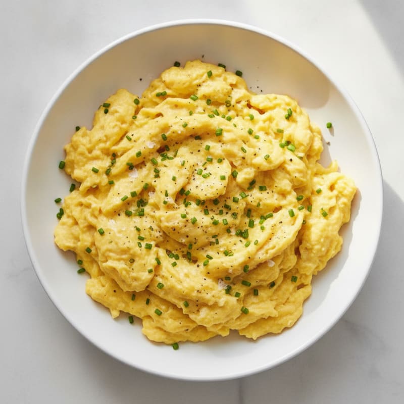 Fluffy Scrambled Eggs with Chives