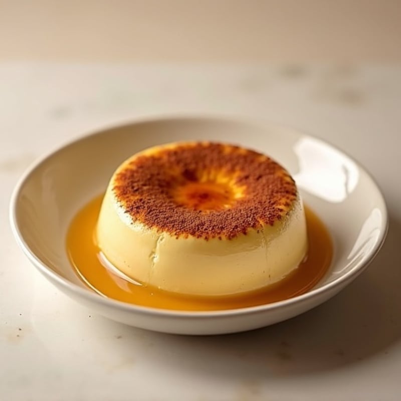 Silky Baked Honey Cocoa Custard