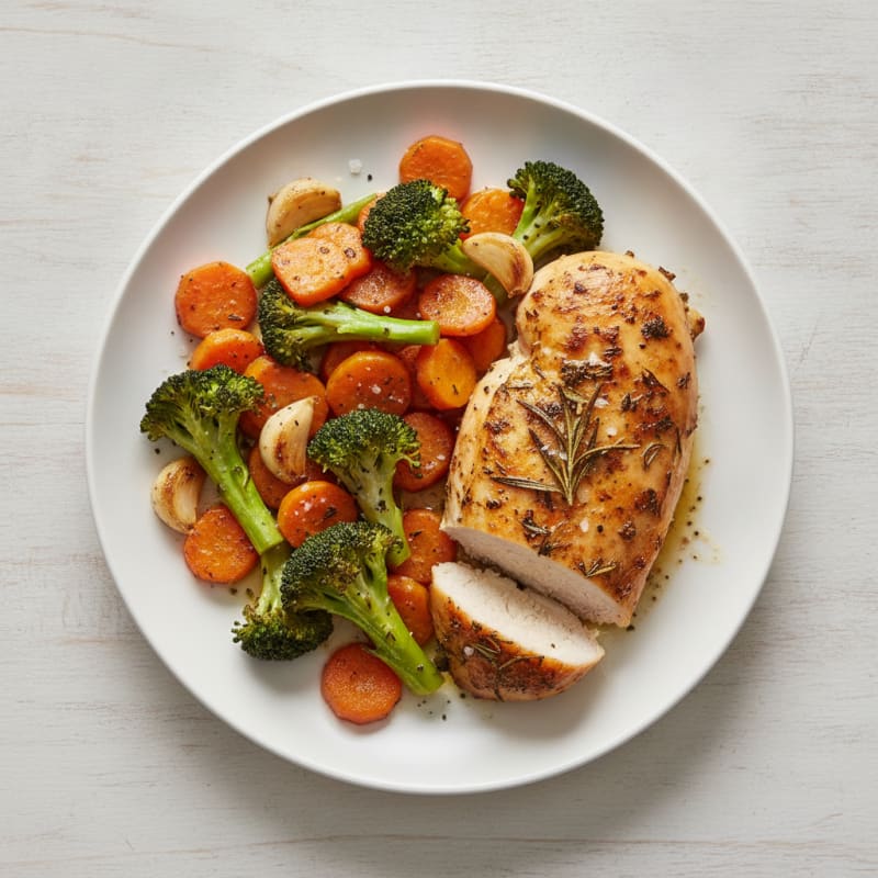 Herb-Roasted Chicken with Roasted Vegetables
