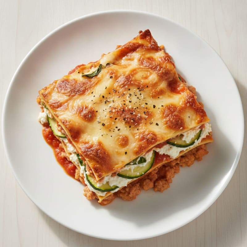 Turkey Lasagna with Ricotta and Mozzarella