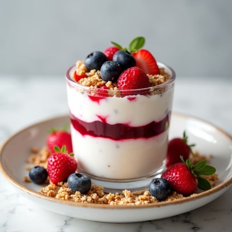 Creamy Greek Yogurt Parfait with Mixed Berries and Protein Crunch