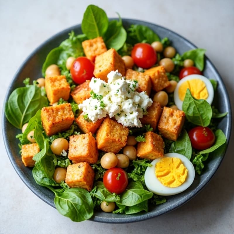 Crispy Chopped Vegetable Salad with Creamy Feta