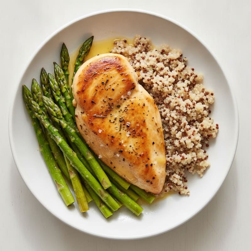 Pan-Seared Chicken with Roasted Asparagus