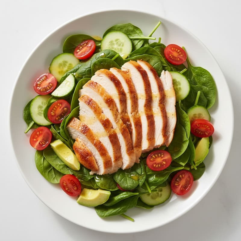 Roasted Turkey and Avocado Spinach Salad